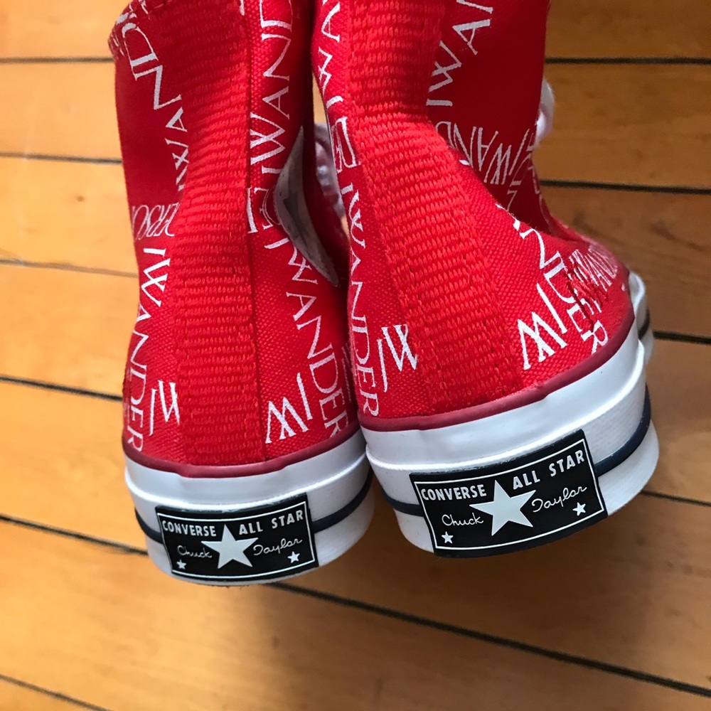 Jw Anderson Red Logo Grid Chuck Taylor Converse View 4